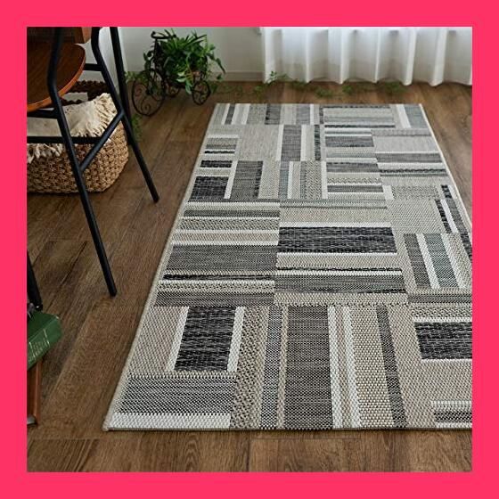 サヤンサヤン 洗える 抗菌 防臭 防ダニ ラグ モダンブロック 185x185 2畳 ブラック 国産 サヤンサヤン 洗える 抗菌 ラグ カーペット モダンブロック 240x330 6