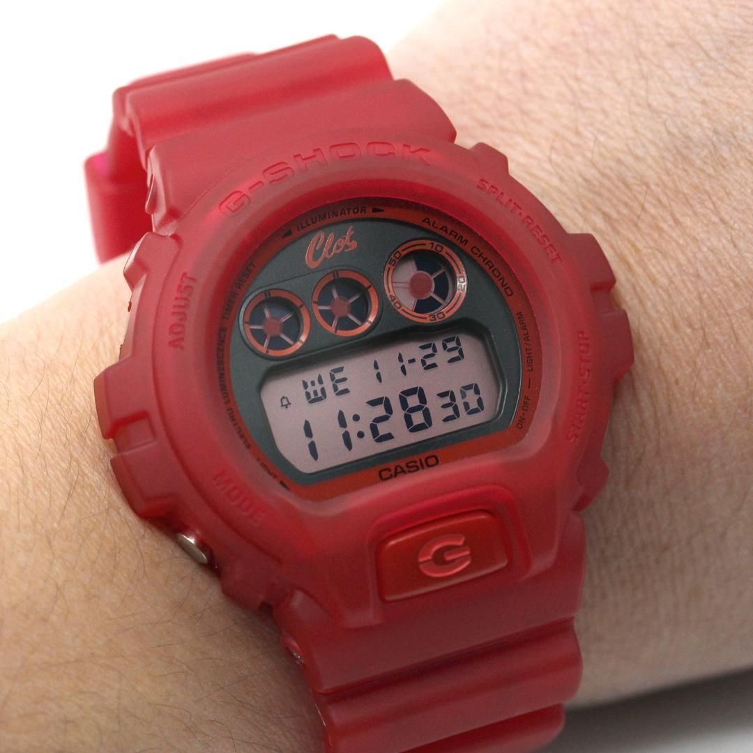 【新品未使用】カシオ G-SHOCK クロットコラボ DW-6900CL 腕時計 メンズ　男性　コラボ　クロット　赤　レッド　RED