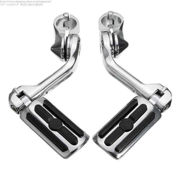 ステップロングハイウェイペグペダルフットレスト1-1.25インチエンジンガード用ハーレーツーリングfltflhストリートグライドロードキング