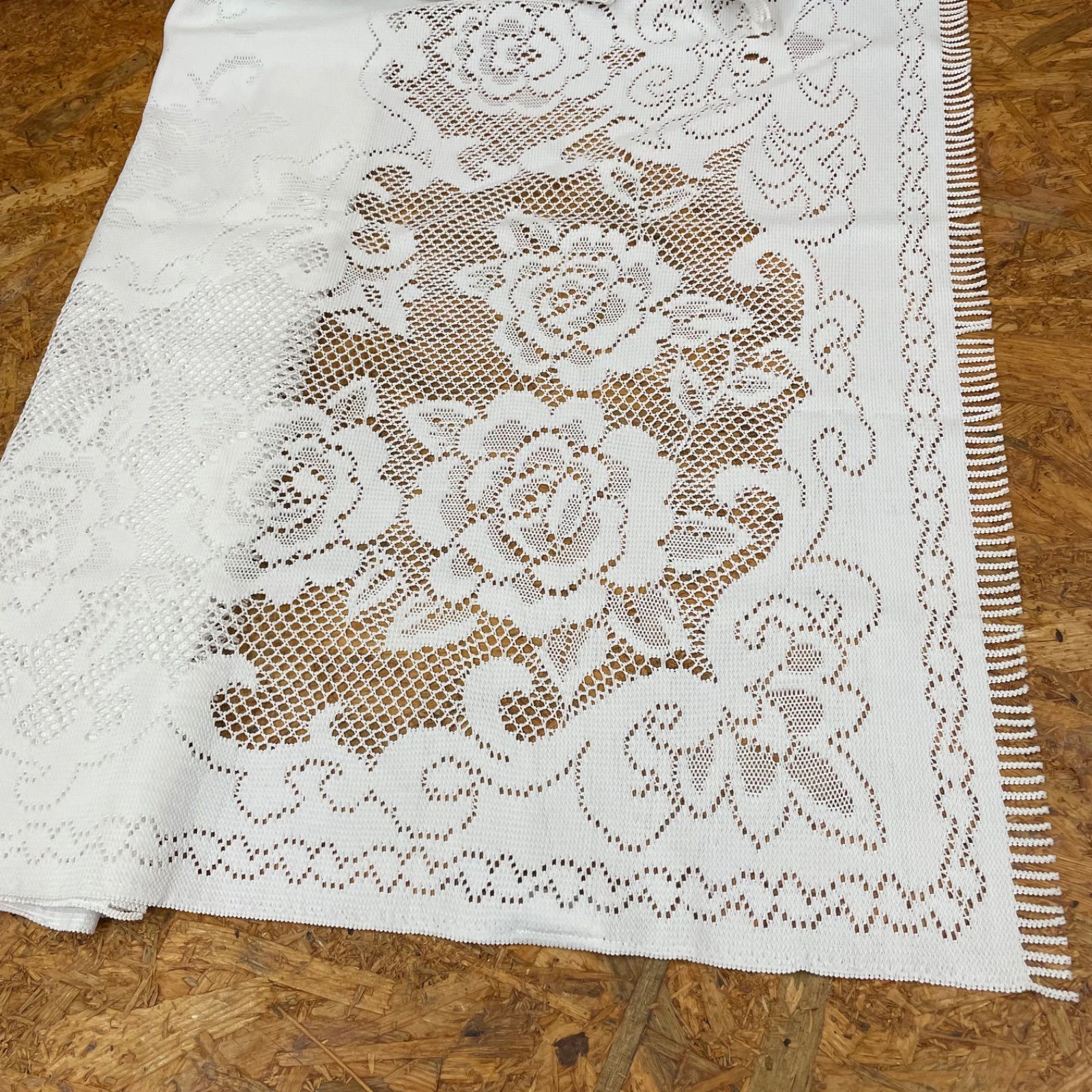 昭和レトロ テーブルクロス 130cm×186cm レース アンティーク