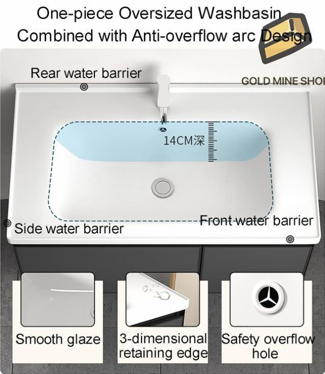  洗面化粧台 フローティング洗面化粧台 シングルシンク独立型洗面化粧台 調節 な水温蛇口 ソフトクローズドア付き 80 cm 浴室 浴槽 洗面所 住宅設備