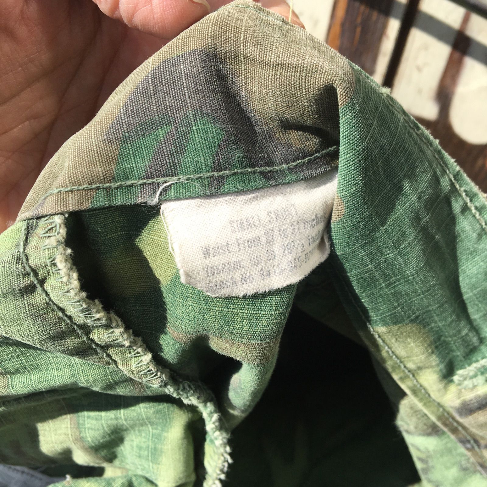 60's Vintage【US ARMY】ERDL ジャングルファティーグ ミリタリーカーゴパンツ グリーンリーフ ＮＡＭ戦リーフ◆Size：US-S-S