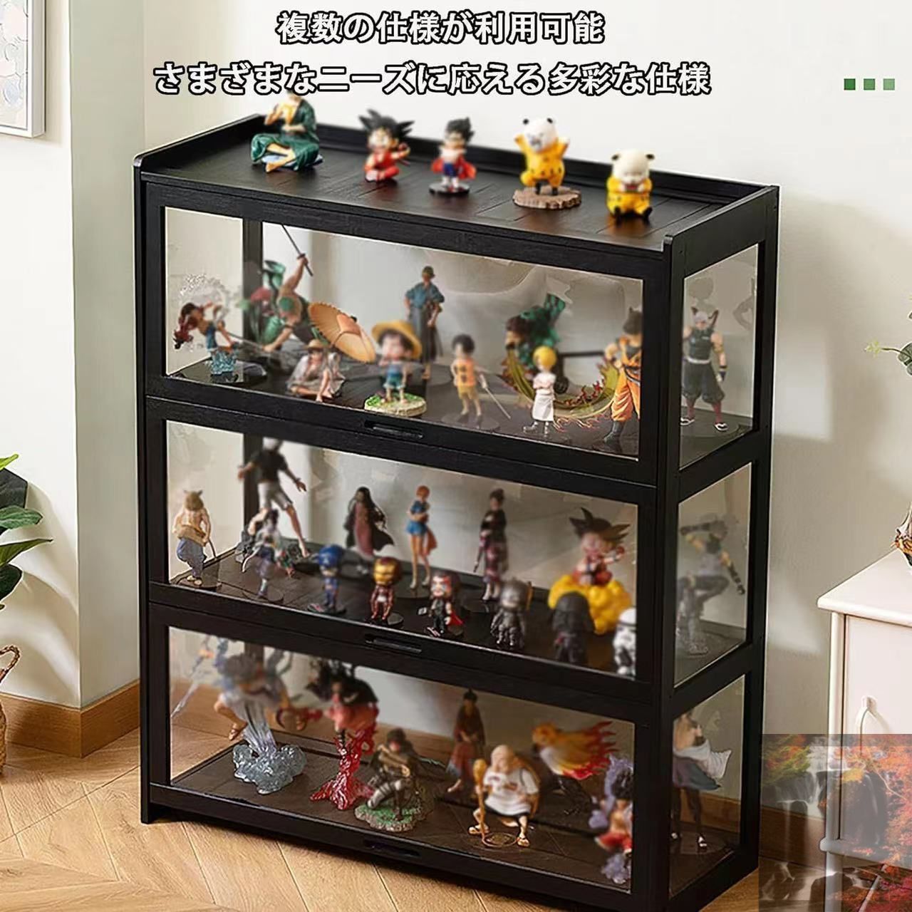 スティッチ フィギュア用　ディスプレイキャビネット Amazon.co.jp: コレクションケース ガラスディスプレイ