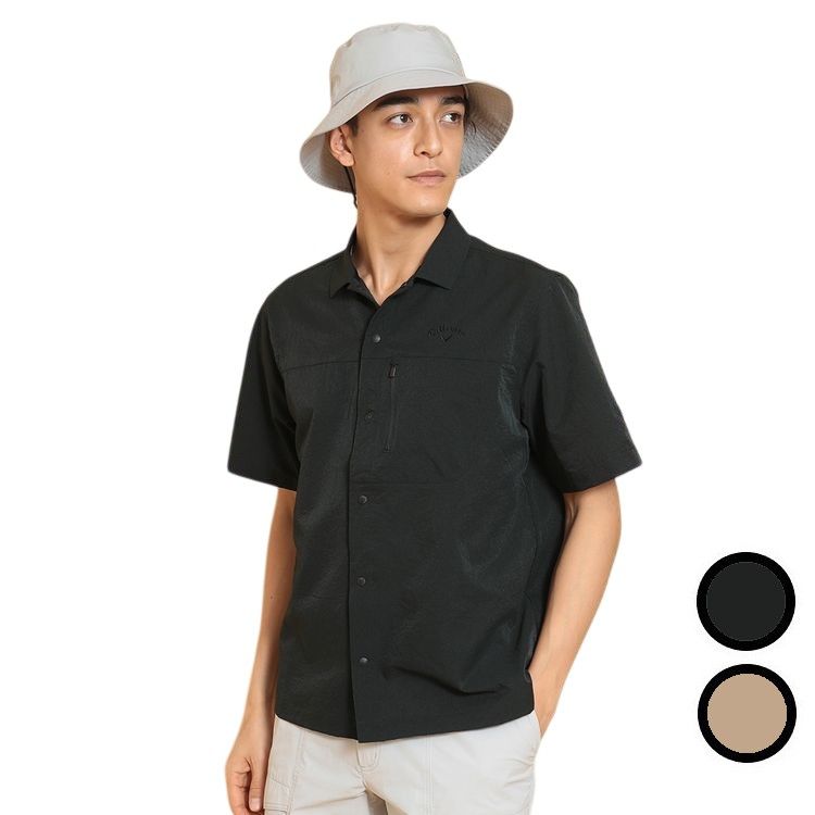 サイズ：L CALLAWAY キャロウェイ ハイネック半袖Tシャツ イエロー系