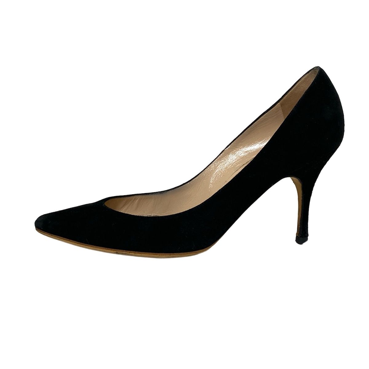 MANOLO BLAHNIK ブラックポインテッドトゥパンプス38 MANOLO BLAHNIK ブラックポインテッドトゥパンプス38