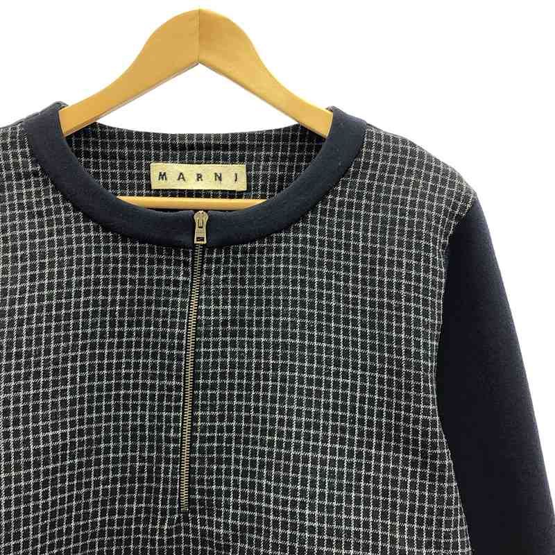 MARNI / マルニ | ウール バックスリット ハーフジップ プルオーバー