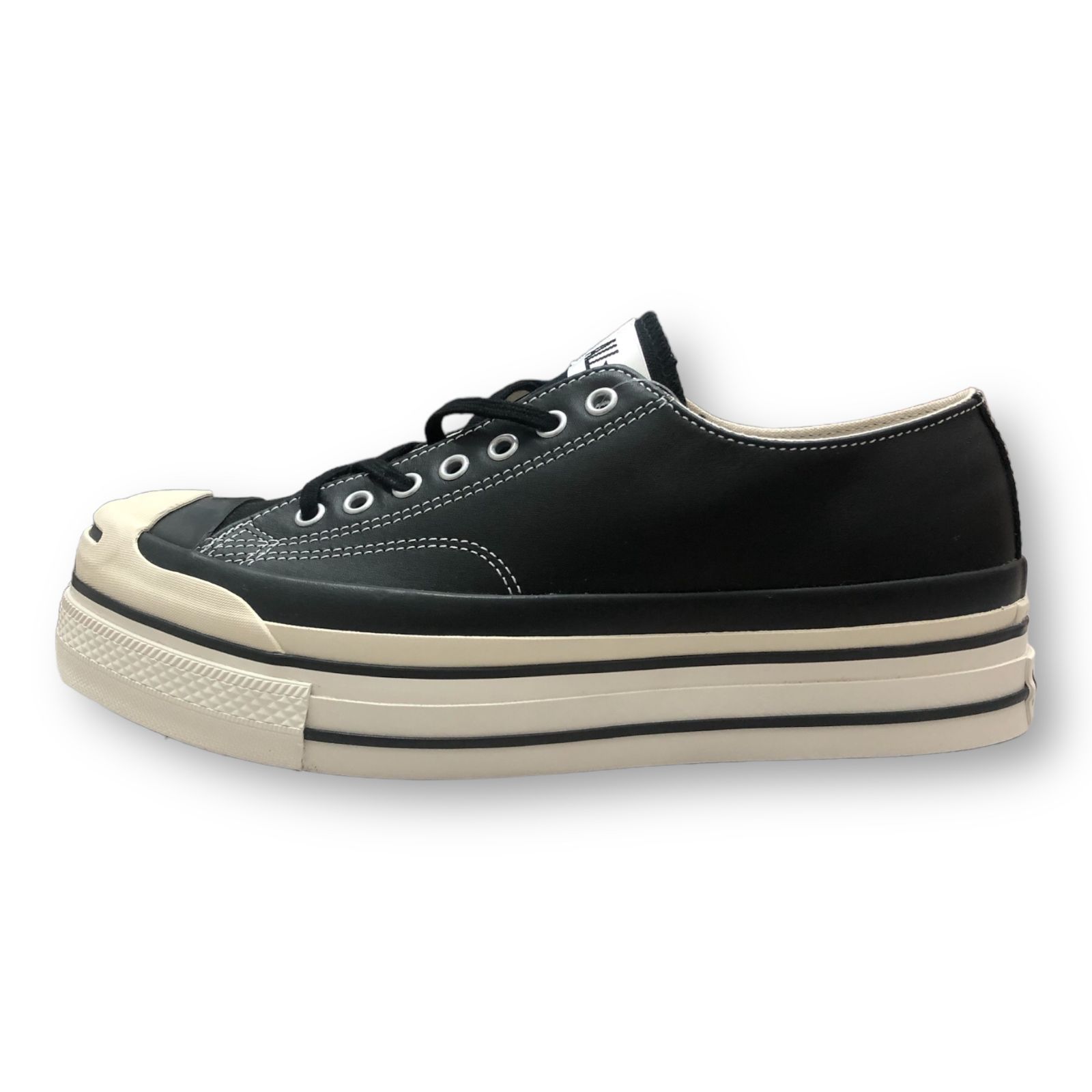 新品 doublet 24SS JACK PURCELL ALL STAR / DB BLACK 24SS58FT58 レザー ジャックパーセル スニーカー ダブレット コンバース 28cm 68573A1