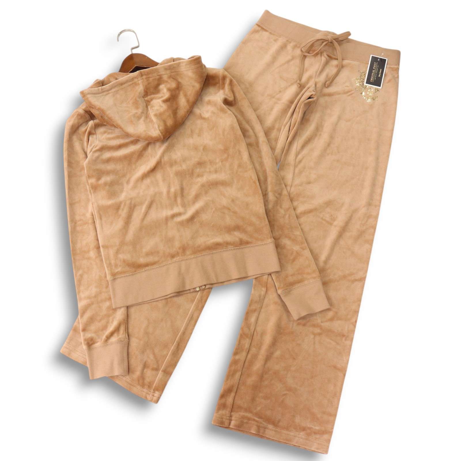 Y2K ♥ JUICY COUTURE ジューシークチュール ベロア パーカー-パンツ セットアップ Sz.S レディース