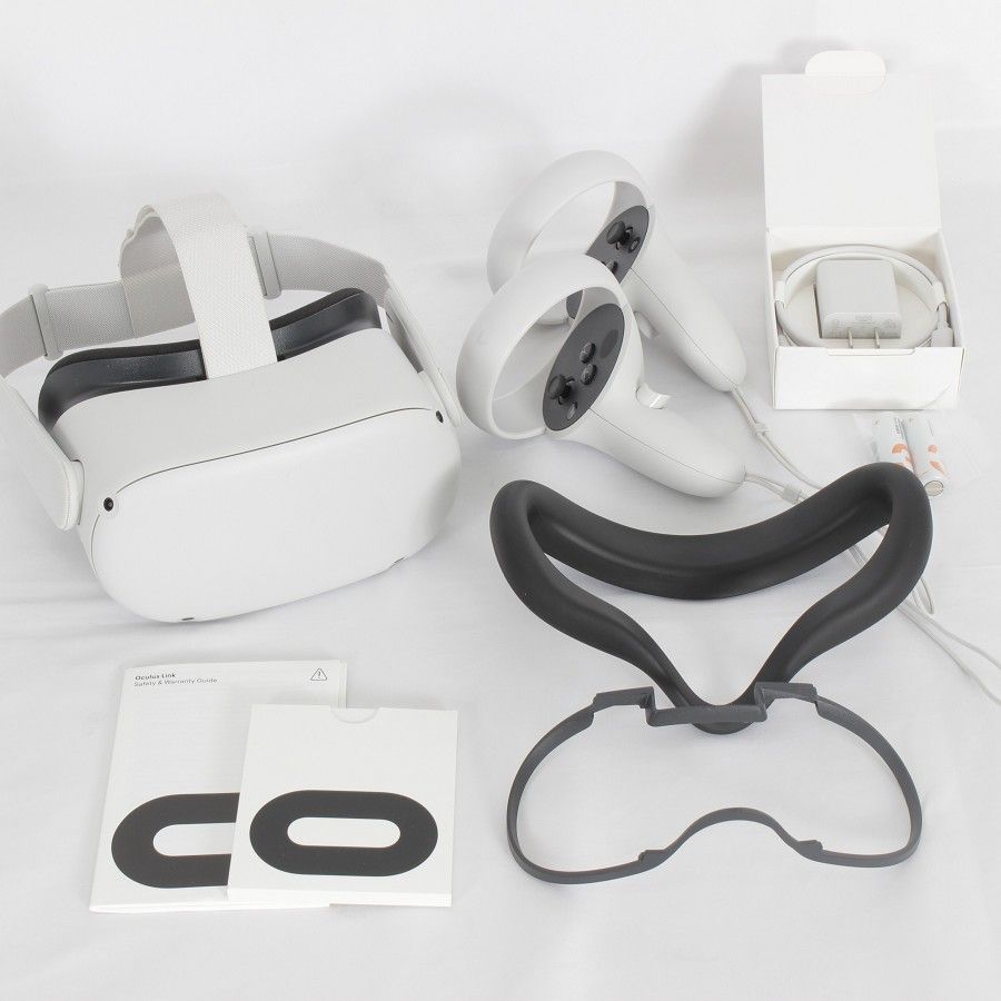 【美品】Oculus Quest2 128GB VR ヘッドマウントディスプレイ ヘッドセット オキュラスクエスト2 899-00183-02  Meta メタ 本体