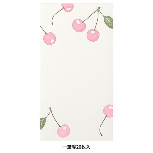 まとめ ミドリ 一筆箋 活版 さくらんぼ柄 89480 ×20セット