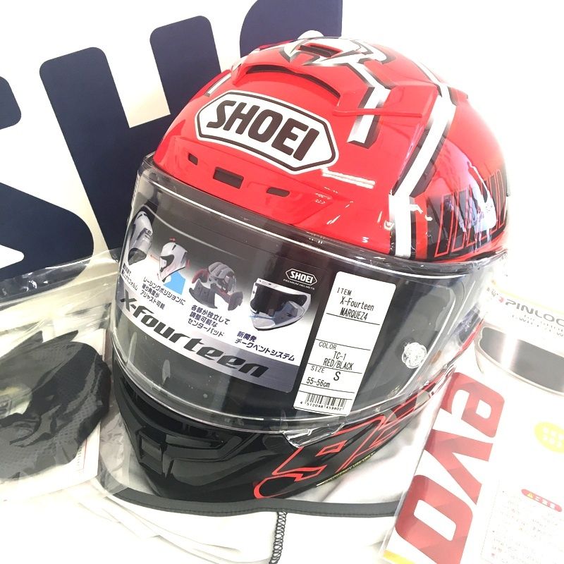 SHOEI フルフェイスヘルメット レッド・ブラック SHOEI ショウエイ X