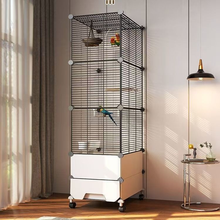 鳥かご インコケージ 小型オウム カナリア オカメインコ インコ用鳥かご 遊び台 止まり木 巣の生息地 サイズ 37x37x150cm