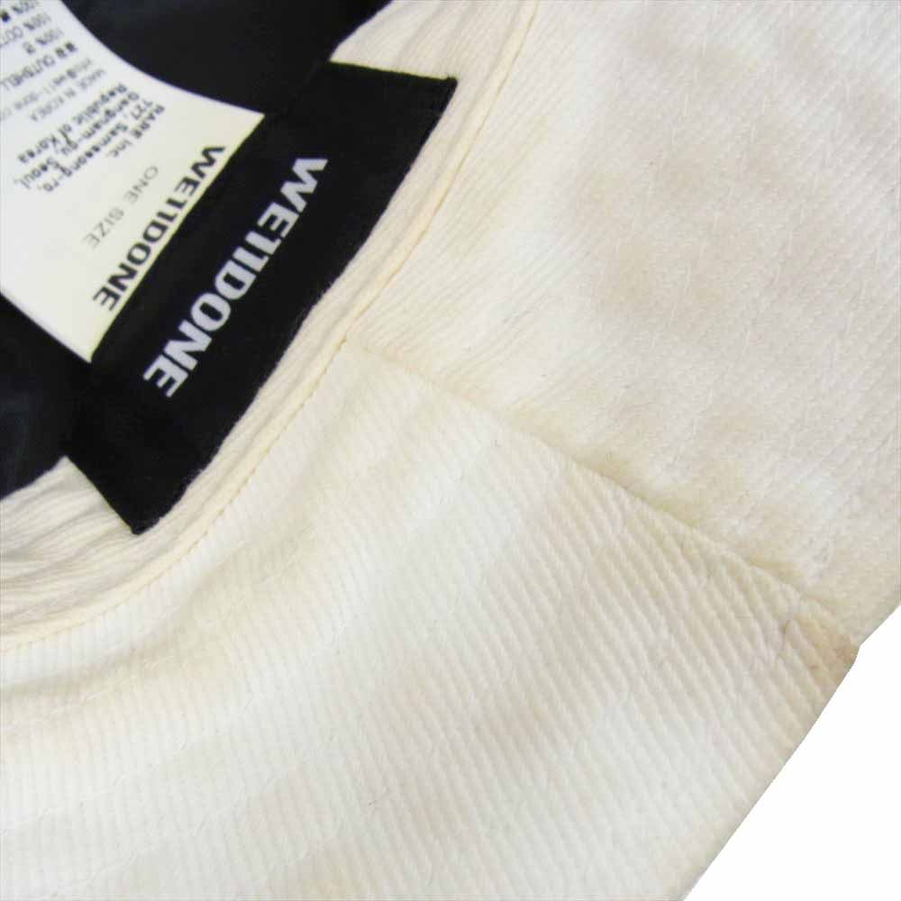 ウェルダン WE11DONE 帽子 LOGO STAMP BUCKET HAT ロゴプリント