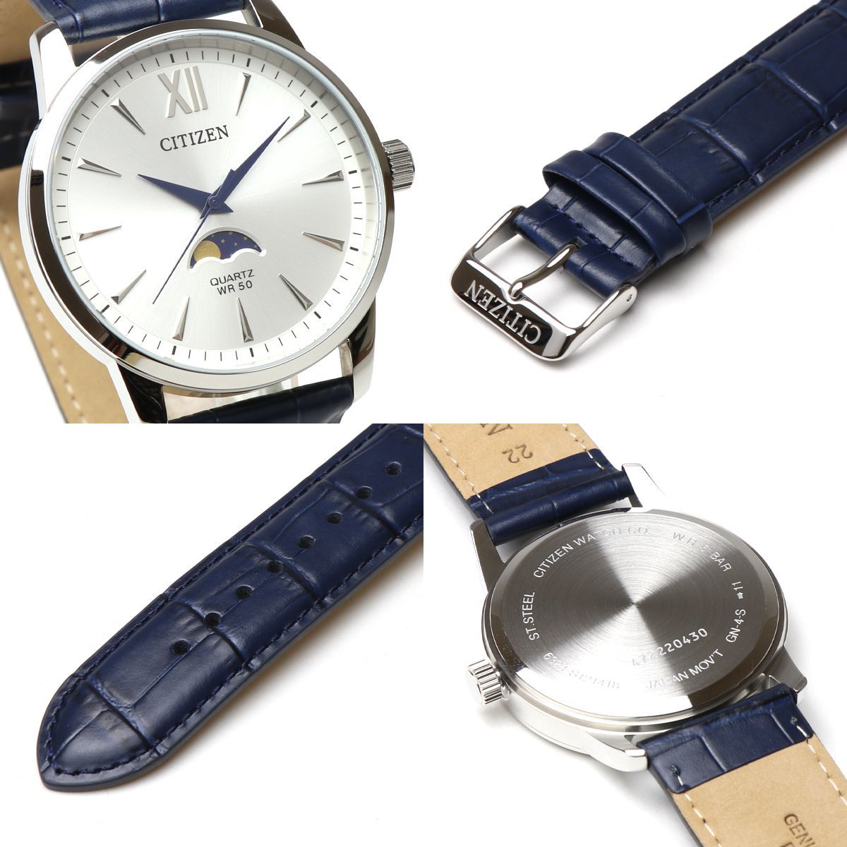 CITIZEN シチズン メンズ 腕時計 Quartz Moonphase アナログ