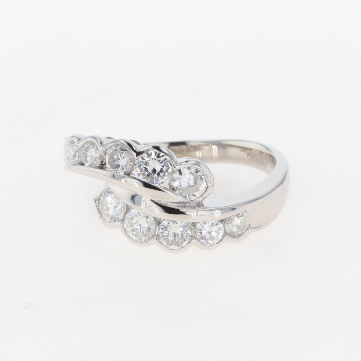 ダイヤモンド デザインリング プラチナ 指輪 リング 14号 Pt900 