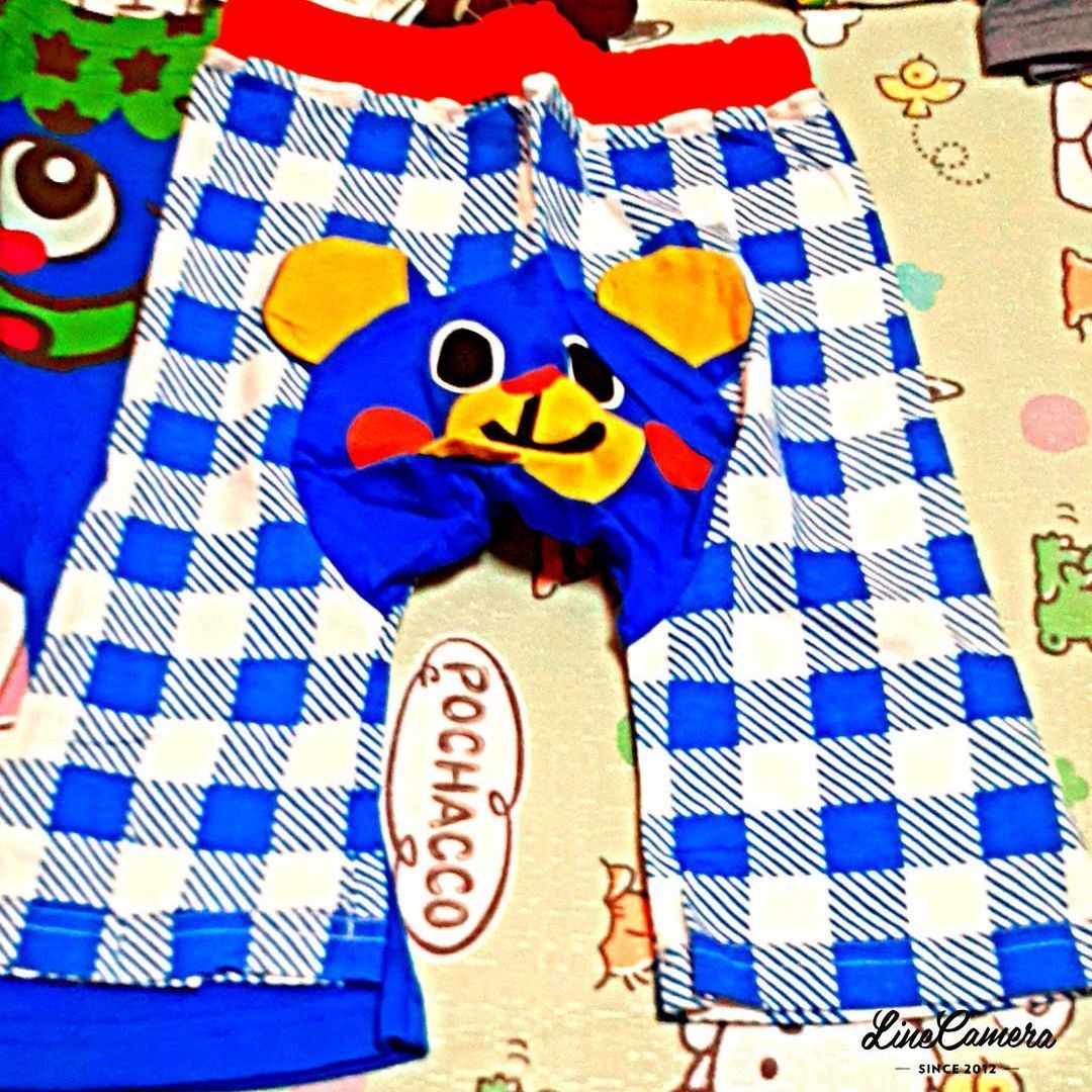 チェックバックプリントパンツ ２枚セット