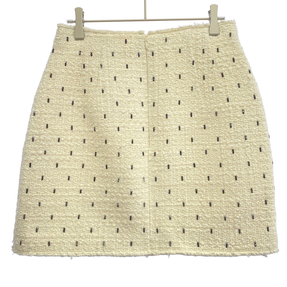 N°21 NUMERO VENTUNO ヌメロ ヴェントゥーノ 24AW ツイードスカート P24IN2M C1623071 ホワイト 40