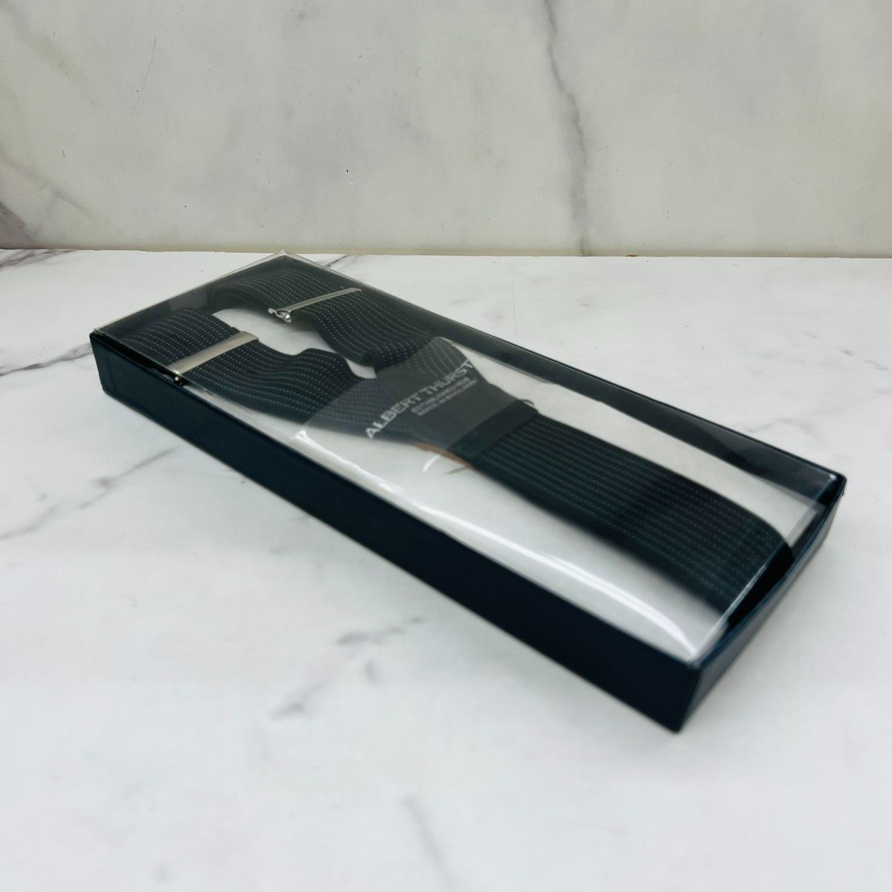 ALBERT THURSTON アルバートサーストン サスペンダー ブラック×ホワイト 110㎝