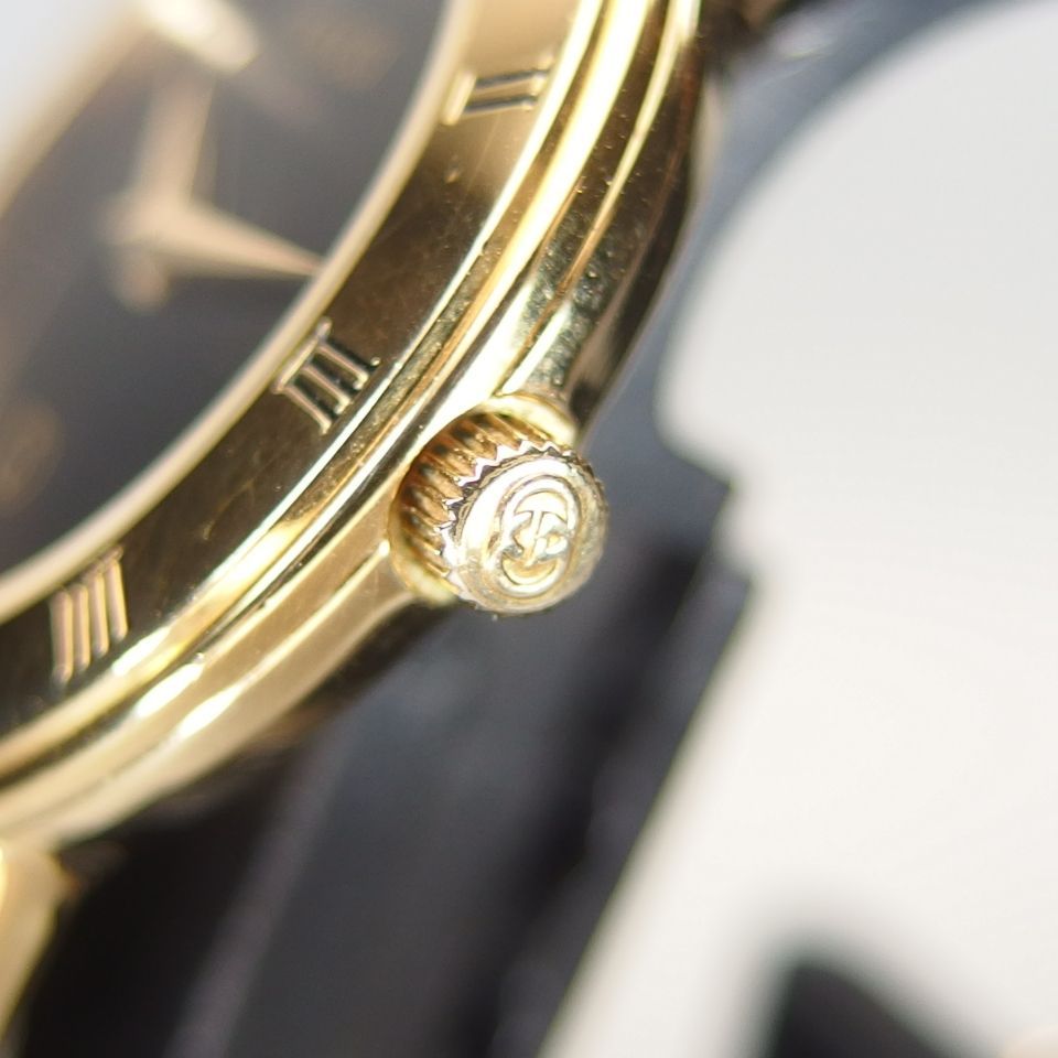 GUCCI】 グッチ GP/革 QZ 革ベルト ローマ数字 レディース腕時計