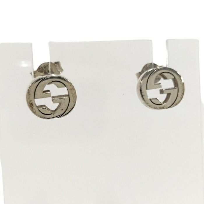 GUCCI ピアス インターロッキングG SV925 シルバー 3.7g