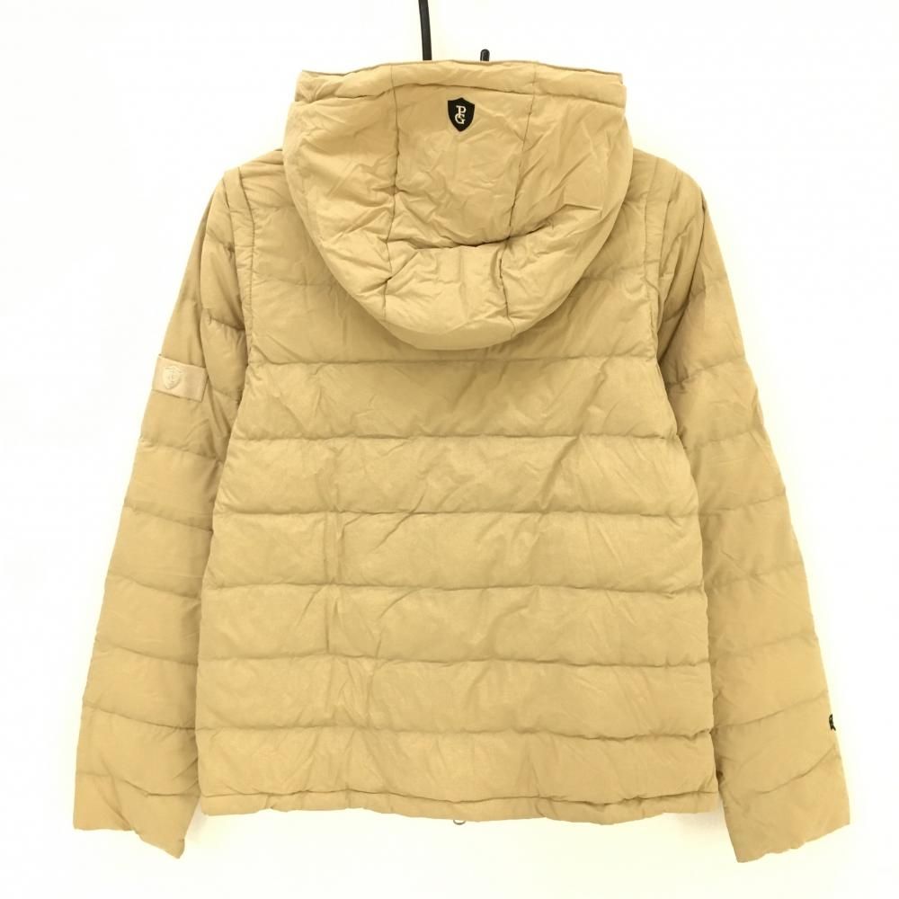 価格 パーリーゲイツ 4WAYダウンジャケット ベージュ 袖フード着脱可 収納袋 レディース 1 M ゴルフウェア モデル PEARLY GATES