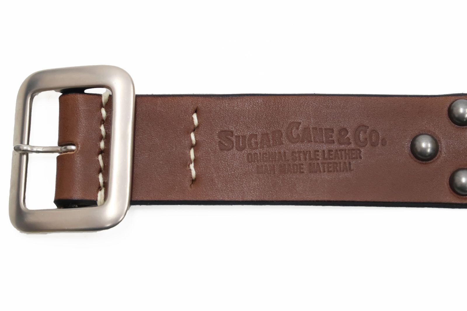 SUGAR CANE スタッズベルト 本革 レザーベルト 34
