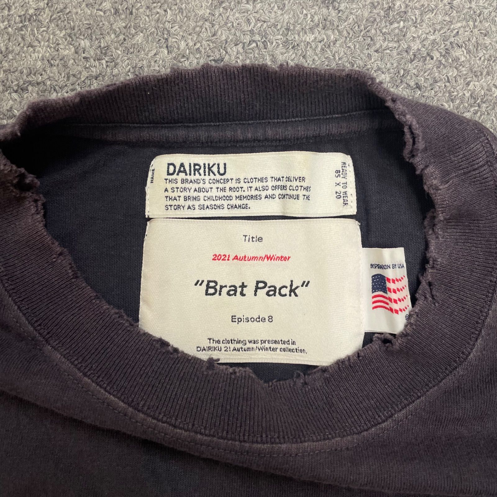 トップス DAIRIKU 21AW Brat pack Spangle Tee Brat pack Spangle Tee (21AW C-8) | DAIRIKU / カットソー (MEN