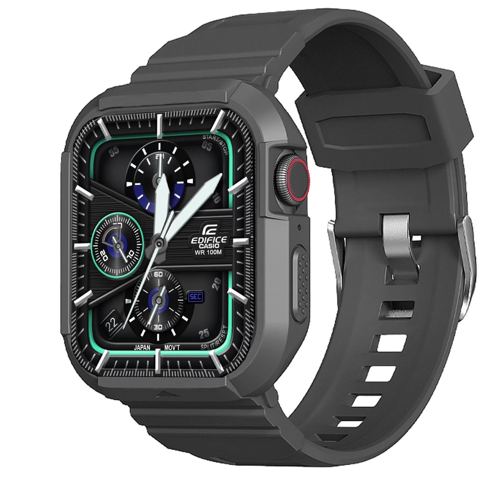 【迅速発送】YAODLE コンパチブル Apple Watch バンド 45mm 44mm 42mm アップルウォッチ バンド ケース カバー 耐衝撃 PC TPU 二重構造 軍用グレードの保護 スポーツバンド 落下 衝撃 吸収 耐久性 傷防止