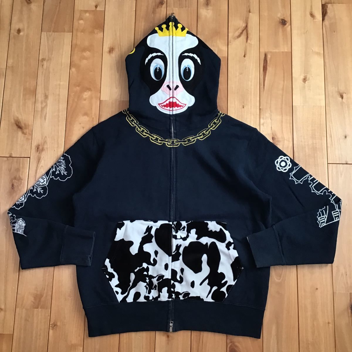 A BATHING APE ホルスタインパーカー レディースXS&110cm - パーカー