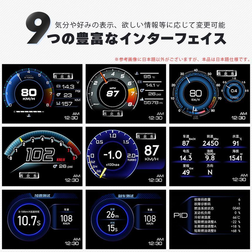 タコメーター車用品簡単装着マルチメーター