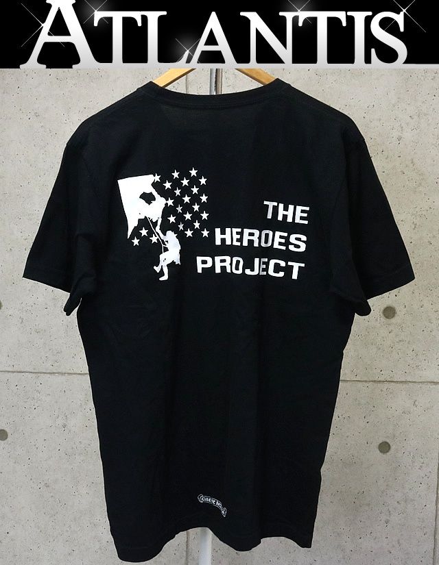 CHROME HEARTS 銀座店 クロムハーツ HEROES PROJECT ポケット Ｔシャツ 半袖 メンズ sizeL 黒 95410