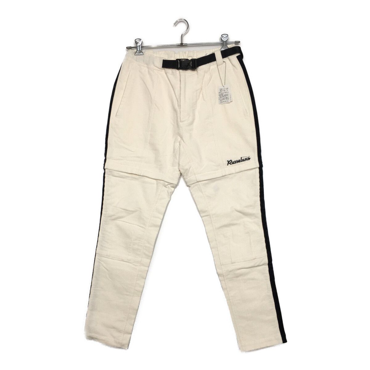 ♥品 メンズ ラッセルノ RUSSELUNO パンツ 4 M 白 ホワイト コーデュロイ 2WAY 秋冬