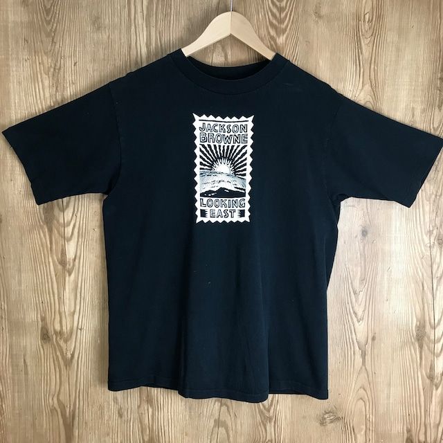 USA製 90s VINTAGE JACKSON BROWNE LOOKING EAST ロックT バンドT 半袖 Tシャツ サイズ メンズ L シングルステッチ 90年代 ジャクソンブラウン 古着 s24070612