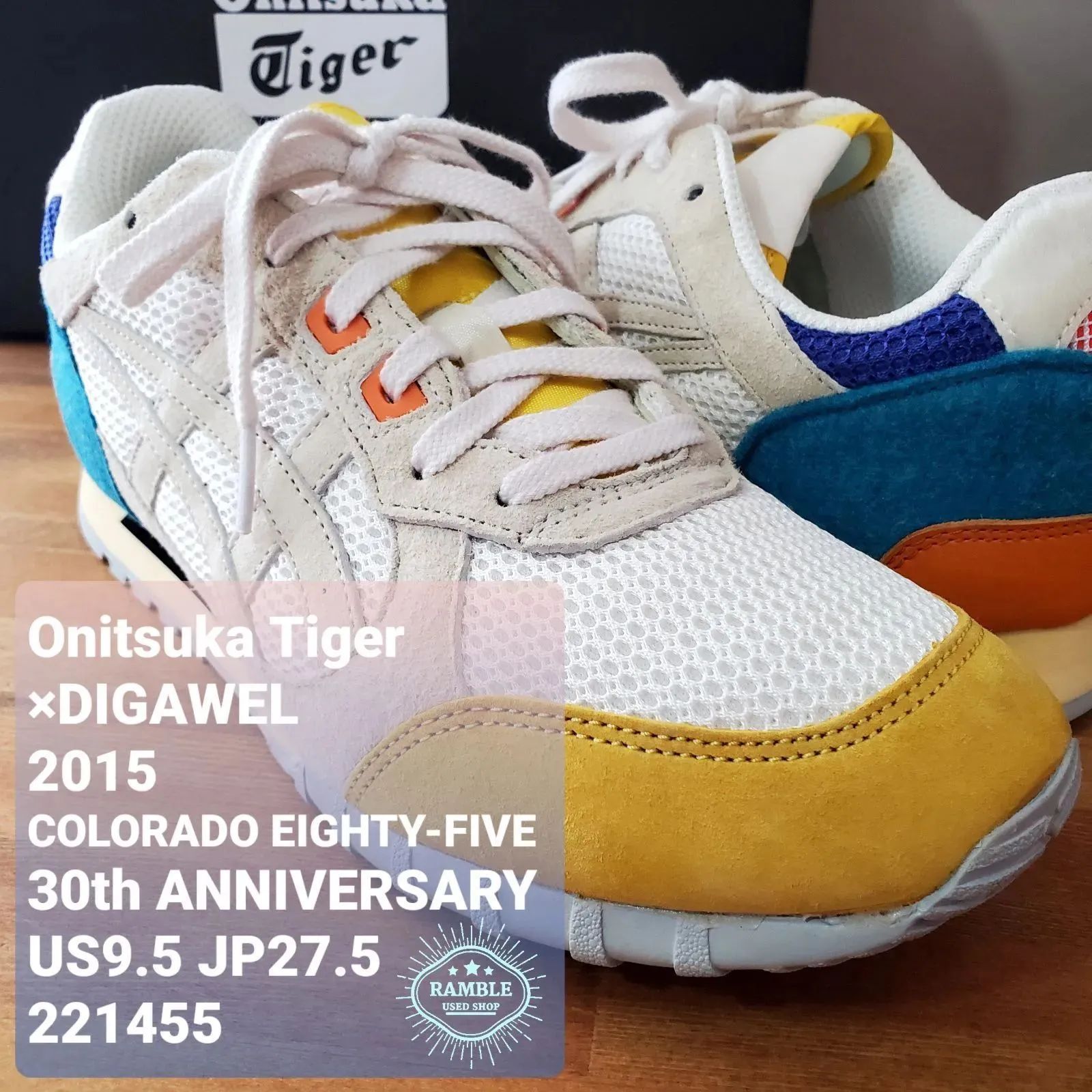 ONITSUKA TIGER×DIGAWEL□美品 15年 COLORADO 85 US9.5 JP27.5 30周年