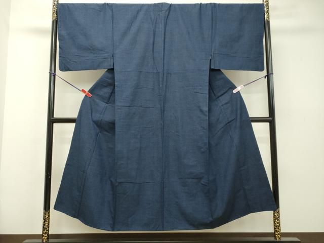 平和屋着物●男性　紬　アンサンブル　留紺色　キングサイズ　正絹　逸品　DAAS2366tw 平和屋着物○男性 紬 アンサンブル 留紺色 キングサイズ 正絹 逸品