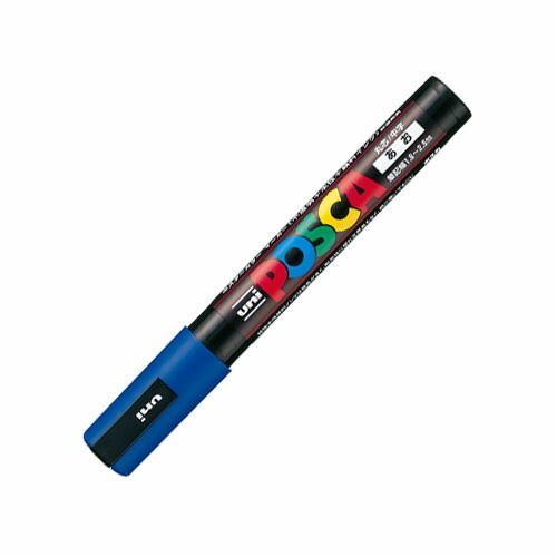 まとめ 三菱鉛筆 水性ペン ポスカ 中字 青 PC5M-33 ×30セット