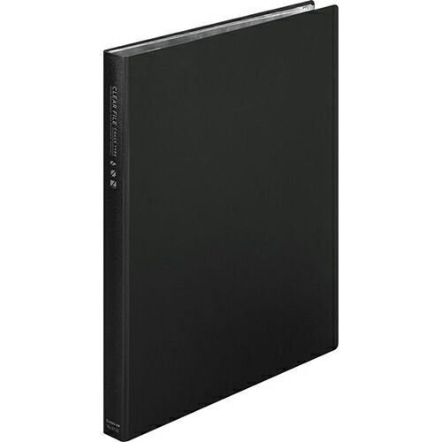 まとめ キングジム クリアーファイル クリア−ファイル チャックタイプ クロ A4タテ 黒 8732ｸﾛ ×15セット