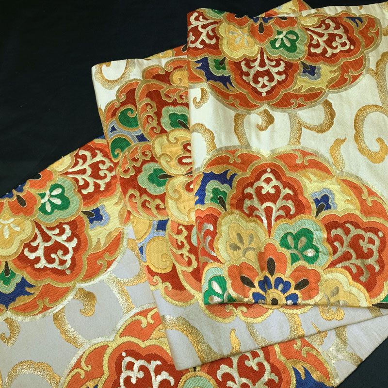 509an110アンティーク丸帯 宝相華