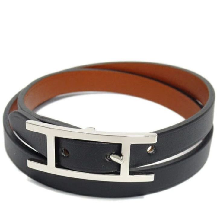 HERMES エルメス ビーアピ ドゥーブルトゥール レザー ブレスレット SNA 2250928015008FZ