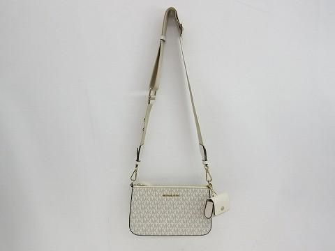 優 マイケルコース MICHAEL KORS ショルダーバッグ 総柄 35S2GTVC1B ホワイト ベージュ レディース