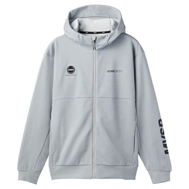 DESCENTE デサント S.F.TECH スリーブロゴ フルジップフーディー グレー杢 Lサイズ DMMVJF20 GYM | スポーツ スポーツウェア ウエア 服 衣類 機能性 トップス 長袖 ロングスリーブ 素材 ストレッチ性 