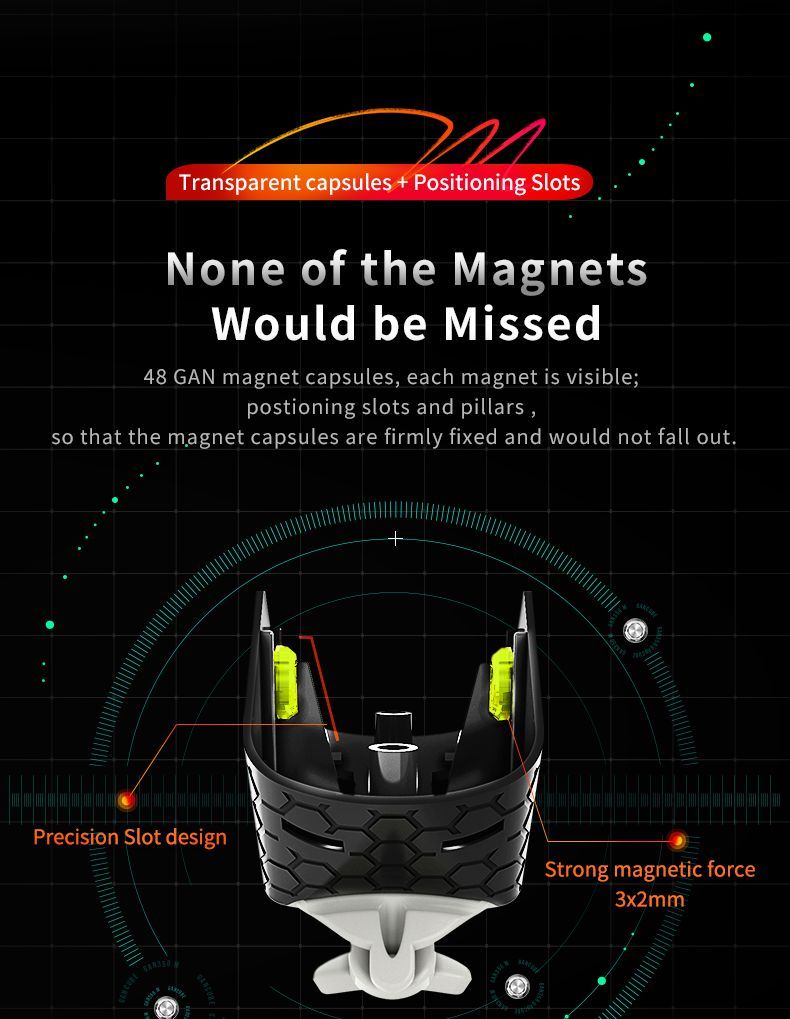 新品競技用GAN 356M Liteステッカーレス ルービックキューブ磁石搭載