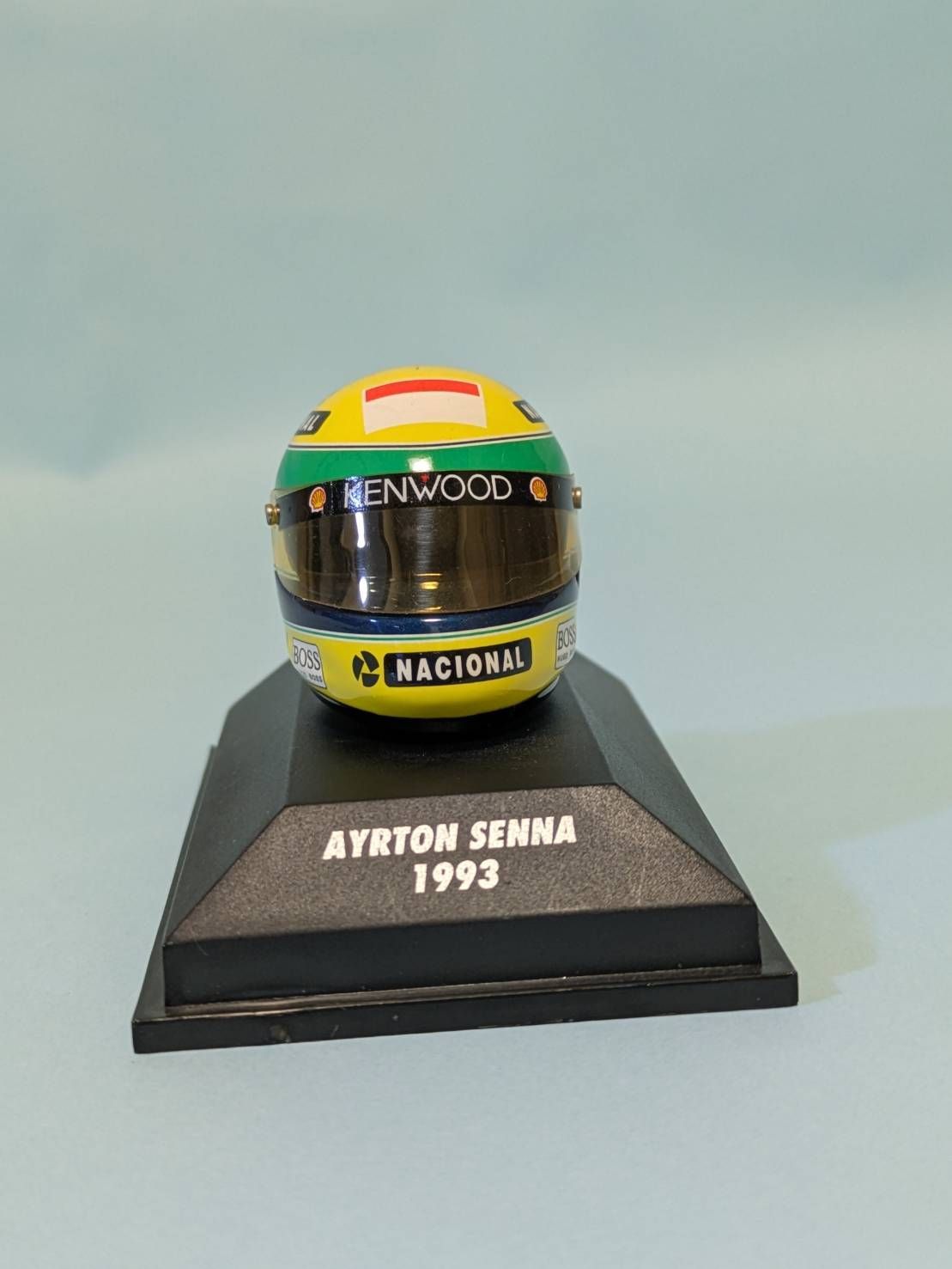 F1 MINICHAMPS 1/8 アイルトン・セナ ヘルメットコレクション MINICHAMPS 1/8スケール ヘルメット アイルトン・セナ ブラジル