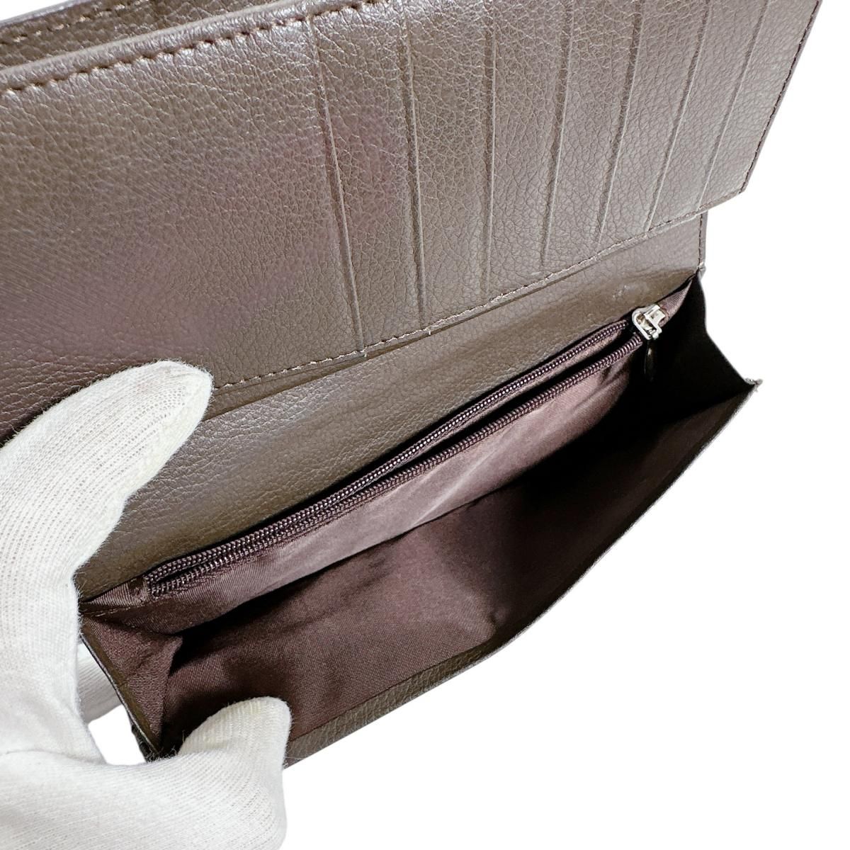 0520CA 2つ折り カード入付長財布 カイマンベリー 長財布 ニコチン