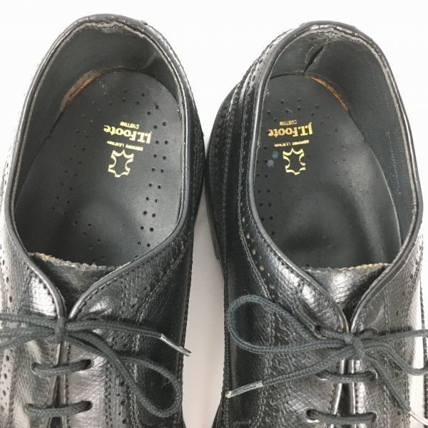 試着交換OK！80s?USA Vintage　キャッツポゥ社ヒール　ロングウイングチップ　JTフットインソール〈黒/BLACK/ブラック〉　サイズ10D　管NO.WZG-81 試着交換OK！80s?USA Vintage キャッツポゥ社ヒール ロングウイング