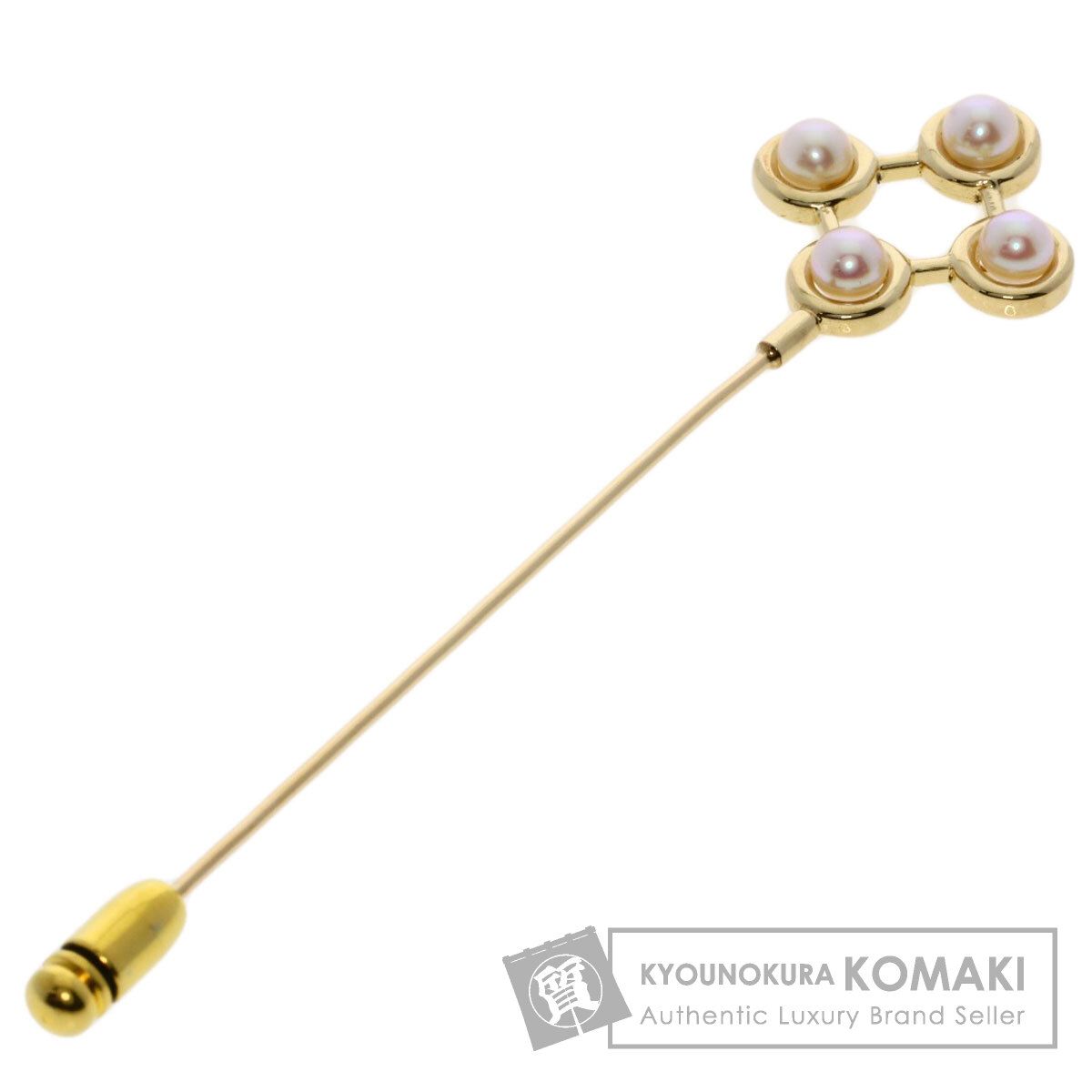 ミキモト　ピンブローチ MIKIMOTO ミキモト パール 真珠 ピンブローチ ブローチ K14YG