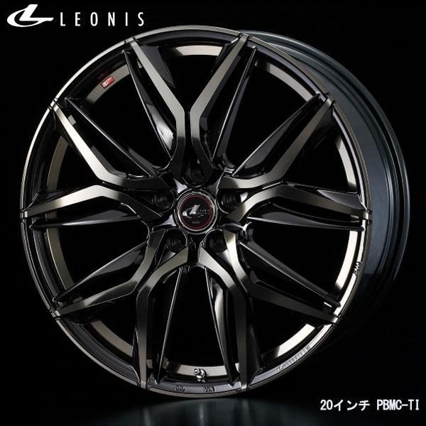 WEDS レオニスLM 20x8.5J+35 5H/114 PBMC/TI/パールブラック ミラーカット/チタントップ (4本) 