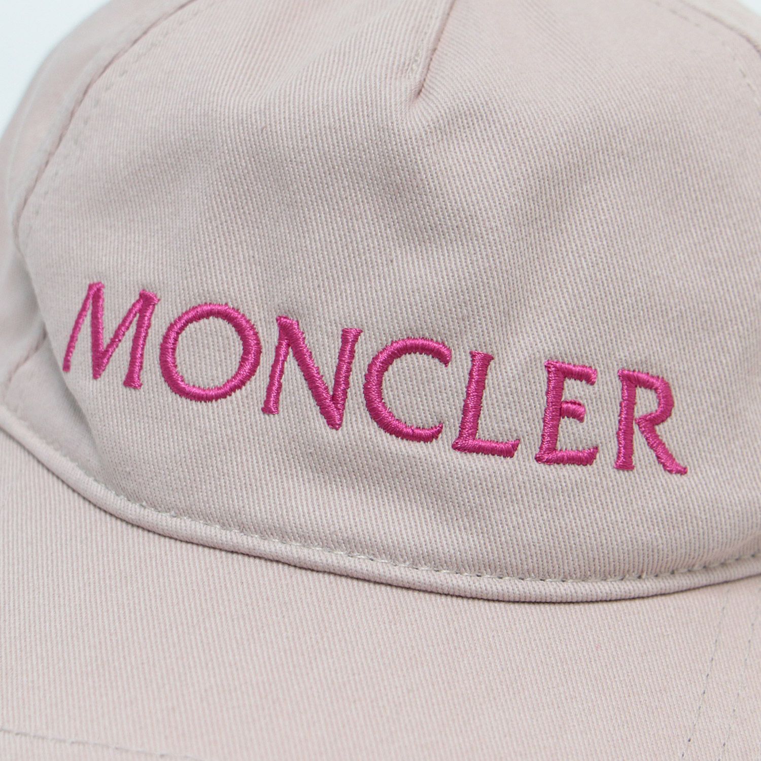MONCLER モンクレール キャップ 帽子 ピンク FREE ロゴ 刺繍 コットン