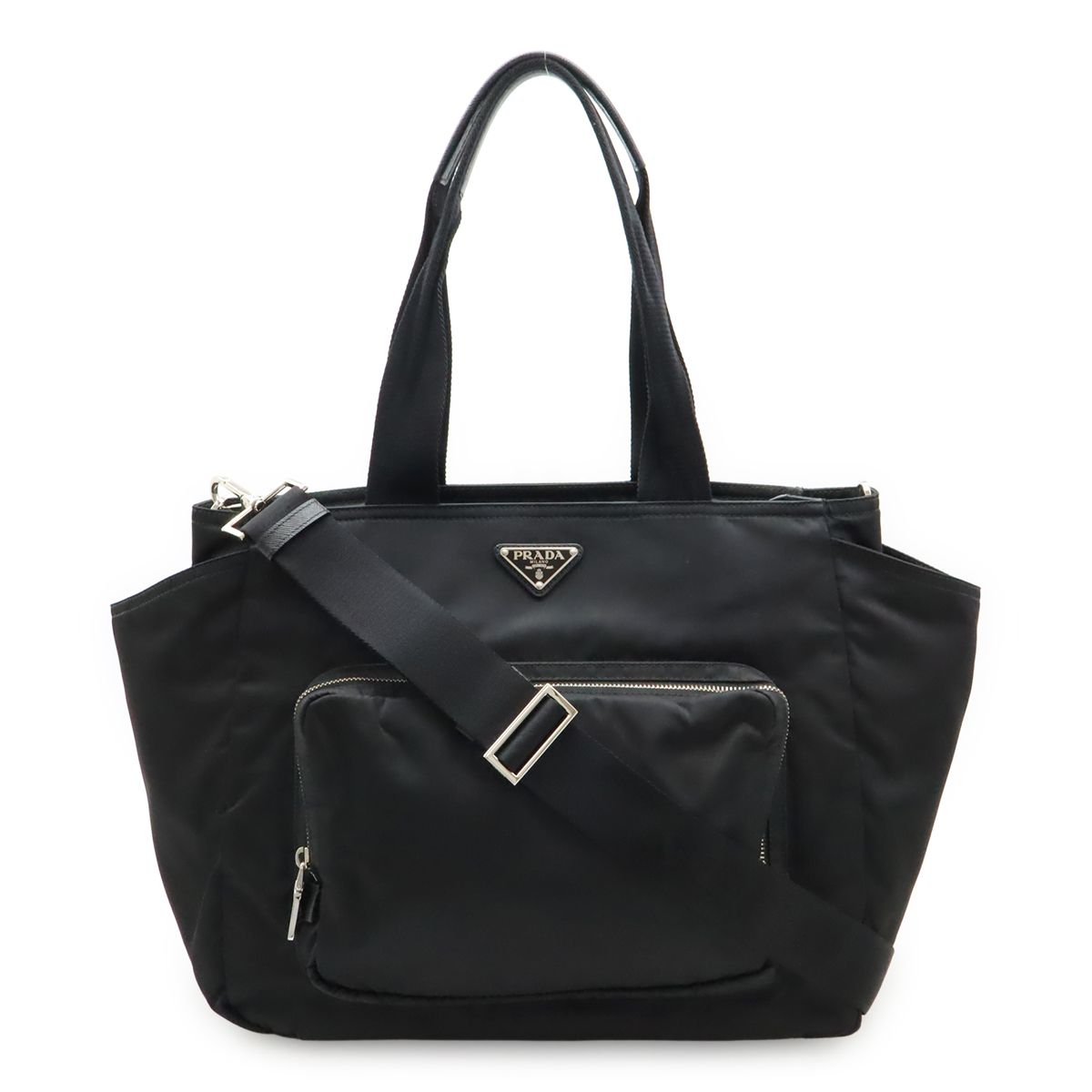 PRADA プラダ テスート マザーズバッグ トートバッグ 2WAY ショルダーバッグ ナイロン NERO 黒 ブラック ベビーマット ボトルホルダー 1BG102
