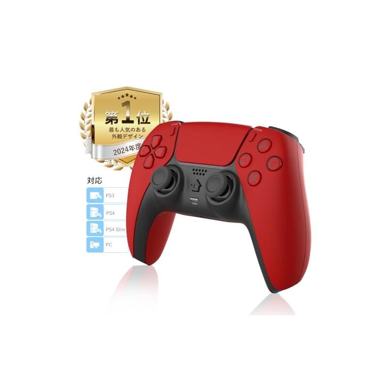 PS4コントローラー 【2024年度 人気ランキング販売】 Newluck ps4 コントローラー Bluetooth 無線接続 800mAh大容量バッテリー 12-16時間連続使用 重力感応 6核振動機能 簡単設定 リコイル制御 連射Turbo